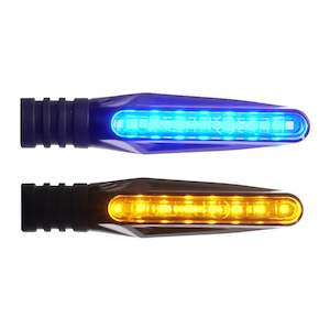 Whites Aurora Blue Orion LED Indicator - Sequential, with Running Light