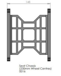 Seat Std Chassis 148mm (230mm wheel center)