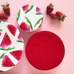 Manufacturing: WATERMELON & RED | Bowl cover set of three