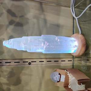 Internet only: Mini 20 x 5 cm Selenite LED Lamp with Mood Change Lighting