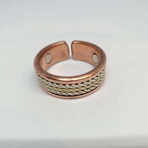 Triple Twist Copper Magnetic Ring