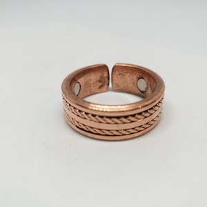 Double Twist Copper Magnetic Ring