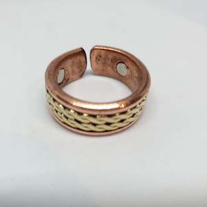 Double Twist Copper Magnetic Ring