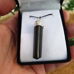 Black Tourmaline point pendant