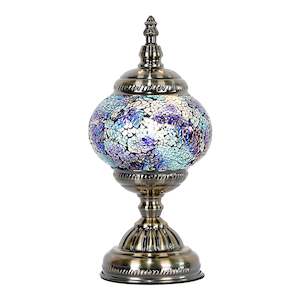 Internet only: Violet Round Turkish Mosaic Lamp