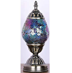 Violet Oval Turkish Mosaic Lamp