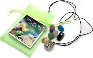 Wellbeing Necklace with Seven Gemstone Pendants