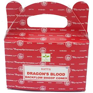 Satya Dragons Blood Backflow Incense Cones