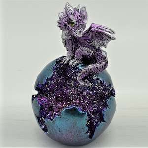 Purple Baby Dragon on Hatched Egg