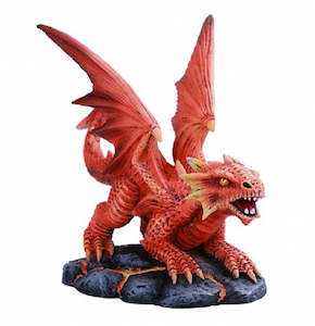 Baby Fire Dragon Statue - Anne Stokes