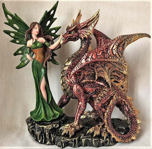 Forest Fairy with Large Dragon