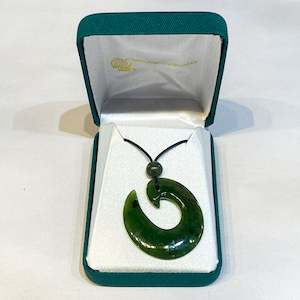 Fish Hook Greenstone Pendant