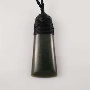 Greenstone Toki Pendant 50x20mm