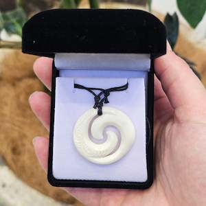 Handcarved Bone Koru Pendant