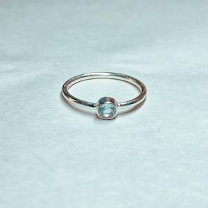 Blue Topaz Delicate 925 Sterling Silver Ring