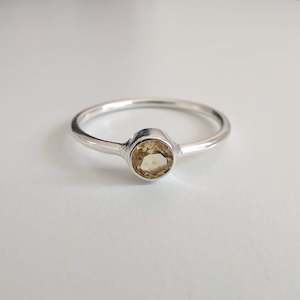 Citrine Delicate 925 Sterling Silver Ring