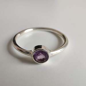 Amethyst Delicate 925 Sterling Silver Ring