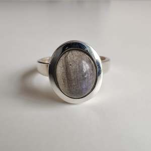 Labradorite Oval 925 Sterling Silver Ring