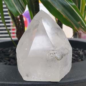 Clear Quartz Point Semi-Polished