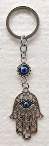 Hamsa Keyring with Evil Eye