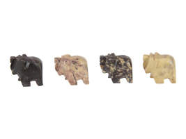 Mini Soapstone Elephants