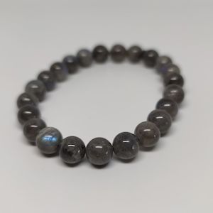 Labradorite Round Bead Crystal Bracelet