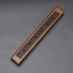 Wood Aromatherapy Incense Box Greek Trellis