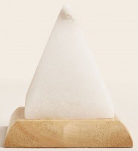 Salt Lamp Pyramid White 10cm Mood Change