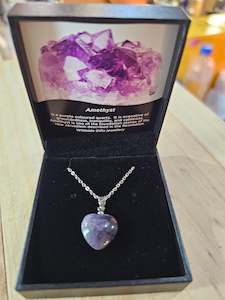 Amethyst Small Heart Pendant