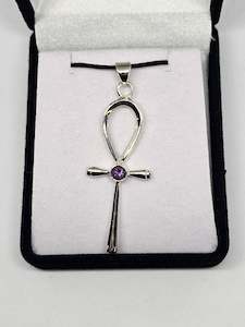 Amethyst Ankh Pendant