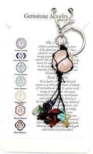 Internet only: Chakra Keyring Rose Quartz