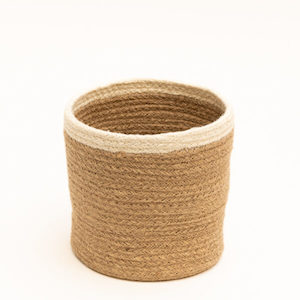 Jute Basket with White Border