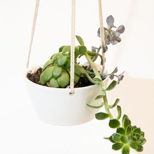 Nursery: White Hanging Planter