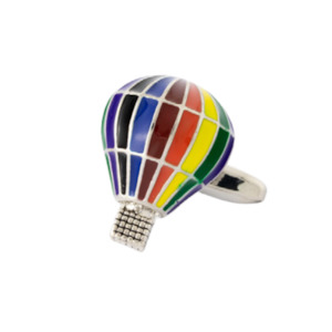 Enamel Hot Air Balloon Cufflinks by Tagg of London