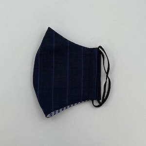 Face Mask - Navy Blue Stripe with Blue Stripe