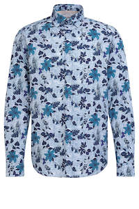 Shirts: Palm Blue Treviso by Fil Noir