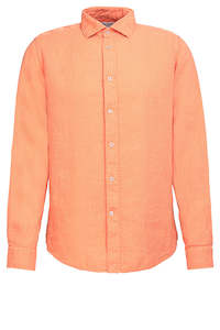 Shirts: Roma Orange linen by Fil Noir