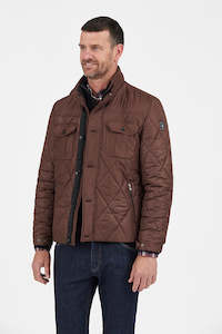 Chocolate Quilted Jacket by Florentino