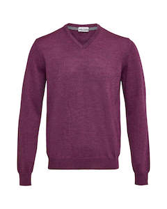 Grape V Neck Merino by Visconti