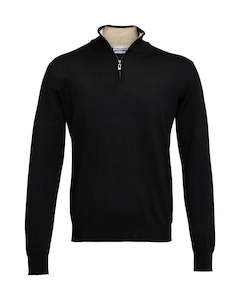 Black Zip Merino by Visconti