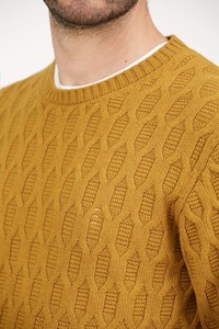 Mustard Cable Knit by Florentino