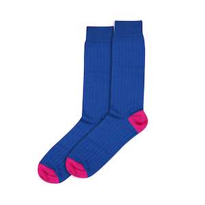 Bright Blue Rib Sock by Visconti