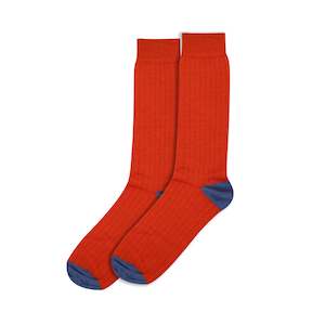 Burnt Orange Rib Sock by Visconti