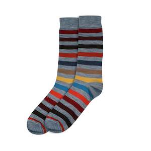 Grey Multi Colour Sock by Visconti