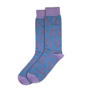 Blue Paisley Sock by Visconti