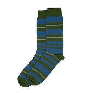 Green Stripe Sock by Visconti