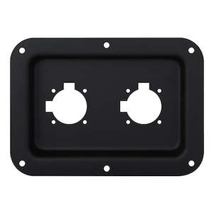 Dishes: Penn Elcom - D028K - Dish Punched for 2 x EP or G-Series Connectors - Black