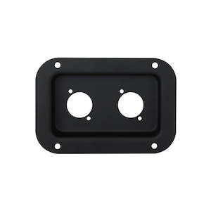 Penn Elcom - D0604K - Dish Punched for 2 x D-Series Connectors - Black