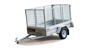 Trailer 8x4 Caged Tilting Deck & 900mmH Cage