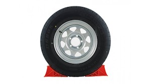 14" Galvanised Trailer Wheel + Tubeless Radial Tyre 185R14LT Wheels & Tyres